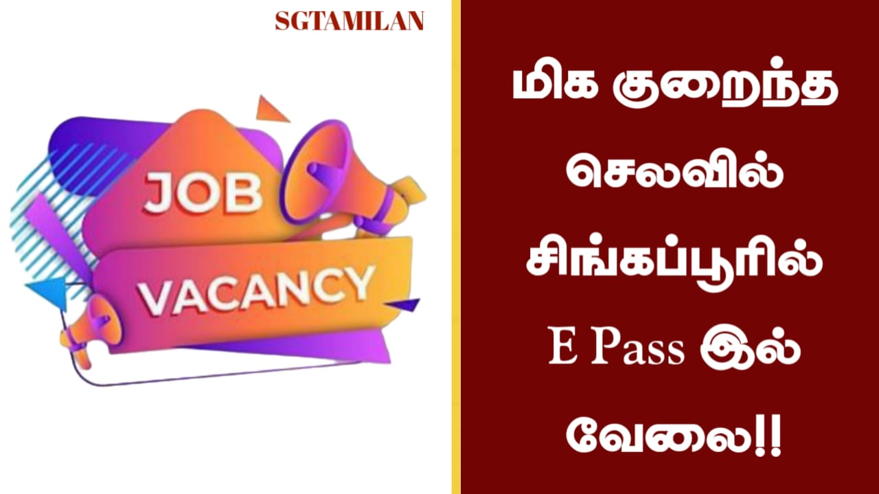 மிக குறைந்த செலவில் சிங்கப்பூரில் E Pass இல் வேலை!!