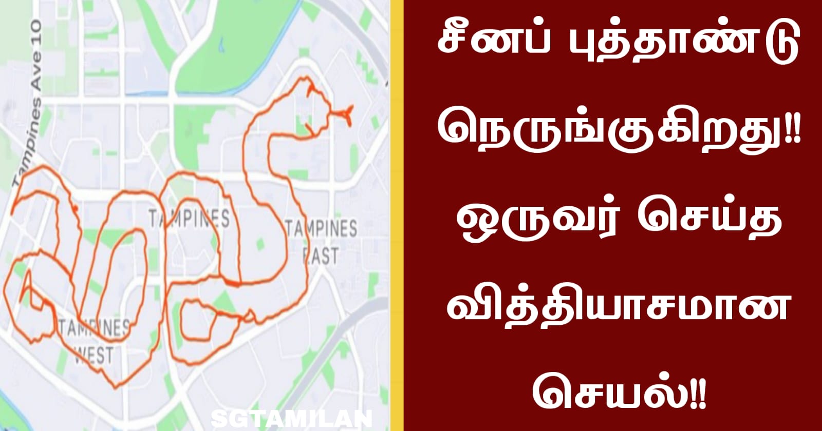 சீனப் புத்தாண்டு நெருங்குகிறது!! ஒருவர் செய்த வித்தியாசமான செயல்!!