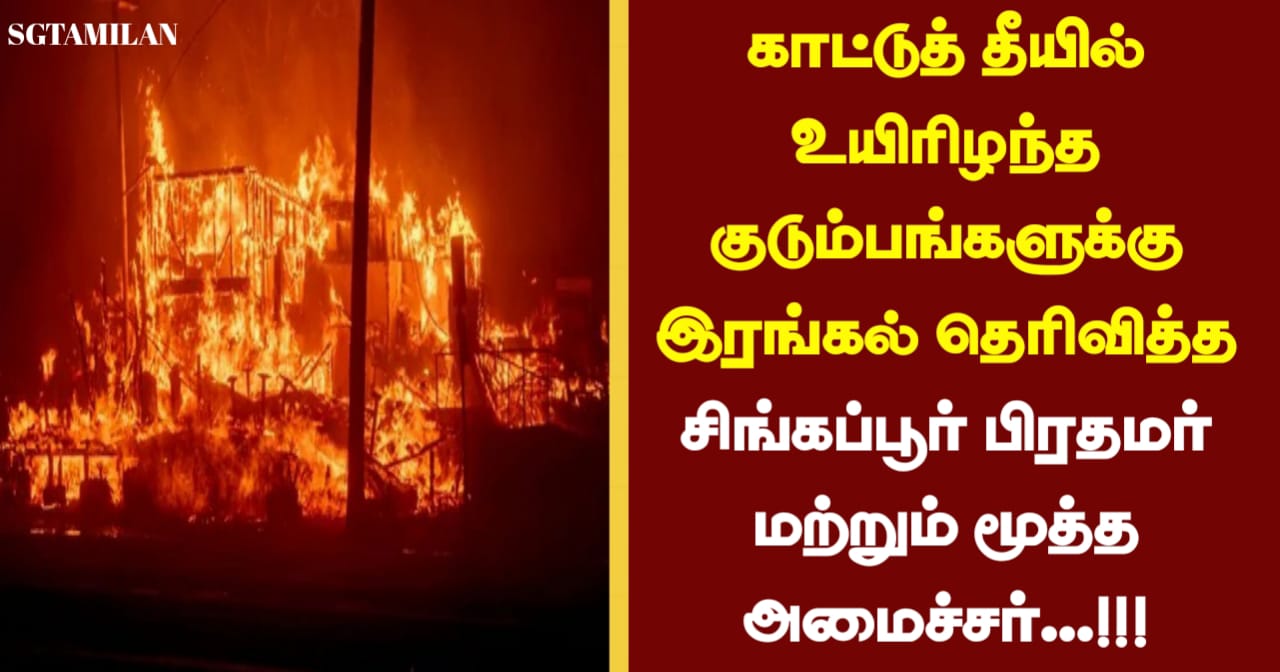 காட்டுத் தீயில் உயிரிழந்த குடும்பங்களுக்கு இரங்கல் தெரிவித்த சிங்கப்பூர் பிரதமர் மற்றும் மூத்த அமைச்சர்…!!!
