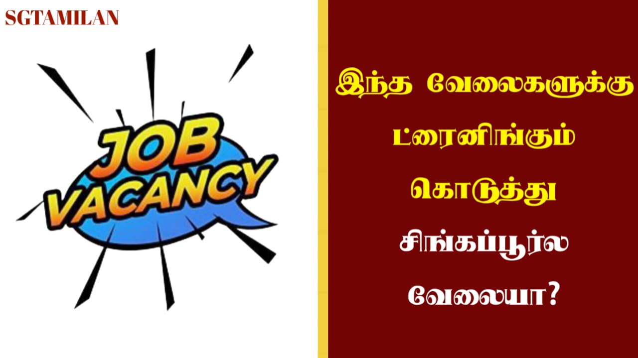 இந்த வேலைகளுக்கு ட்ரைனிங்கும் கொடுத்து சிங்கப்பூர்ல வேலையா?
