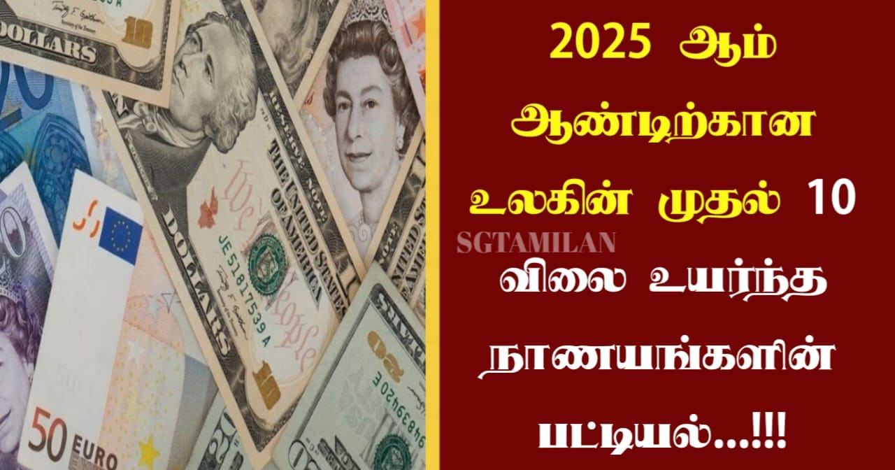 2025 ஆம் ஆண்டிற்கான உலகின் முதல் 10 விலை உயர்ந்த நாணயங்களின் பட்டியல்…!!!