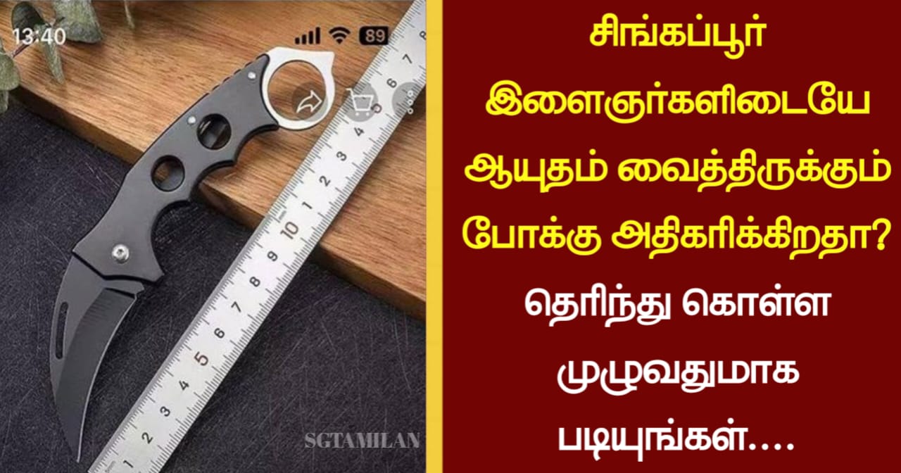 சிங்கப்பூர் இளைஞர்களிடையே ஆயுதம் வைத்திருக்கும் போக்கு அதிகரிக்கிறதா…???