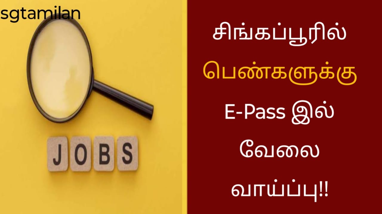 சிங்கப்பூரில் பெண்களுக்கு E-Pass இல் வேலை வாய்ப்பு!!