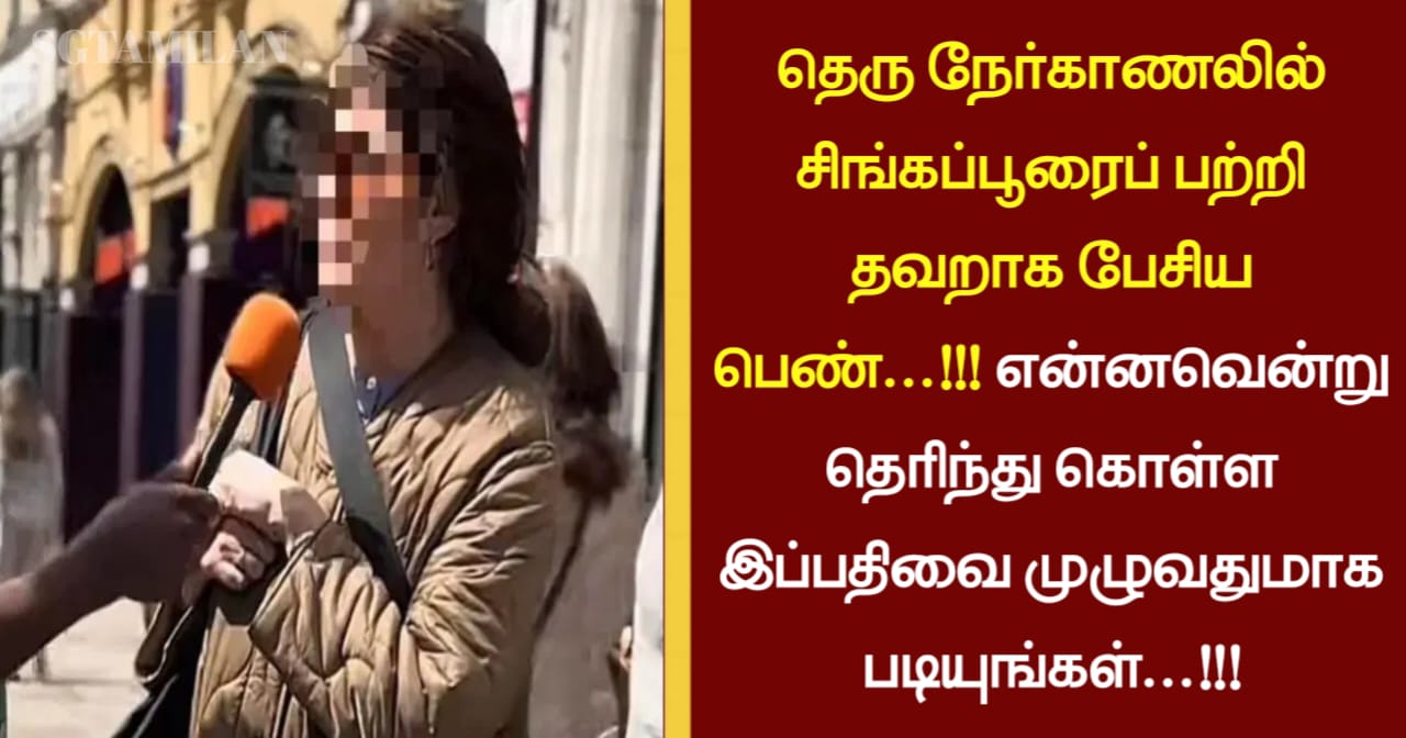 தெரு நேர்காணலில் சிங்கப்பூரைப் பற்றி தவறாக பேசிய பெண்…!!! என்னவென்று தெரிந்து கொள்ள இப்பதிவை முழுவதுமாக படியுங்கள்…!!!
