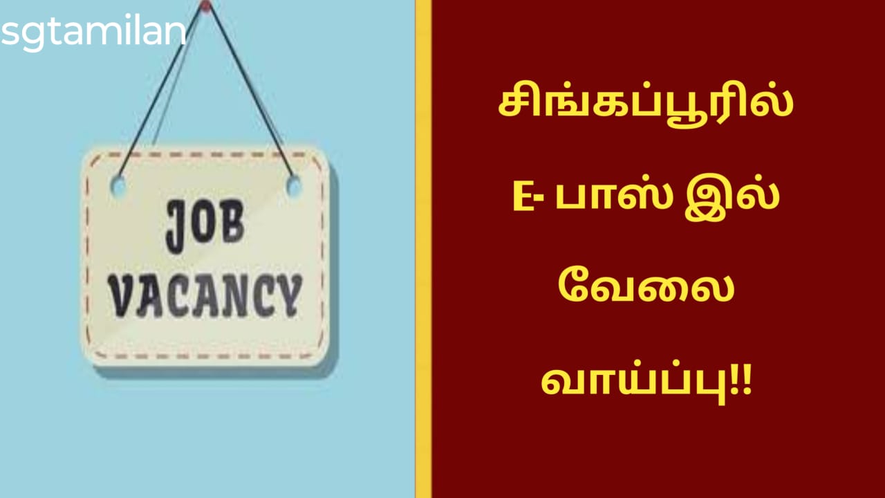 சிங்கப்பூரில் E- பாஸ் இல் வேலை வாய்ப்பு!!