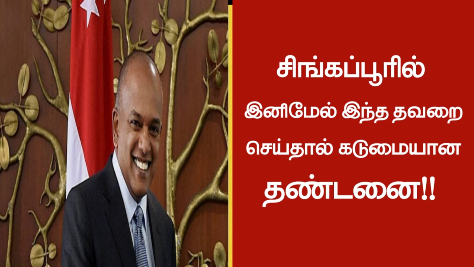 சிங்கப்பூரில் இனிமேல் இந்த தவறை செய்தால் கடுமையான தண்டனை!!
