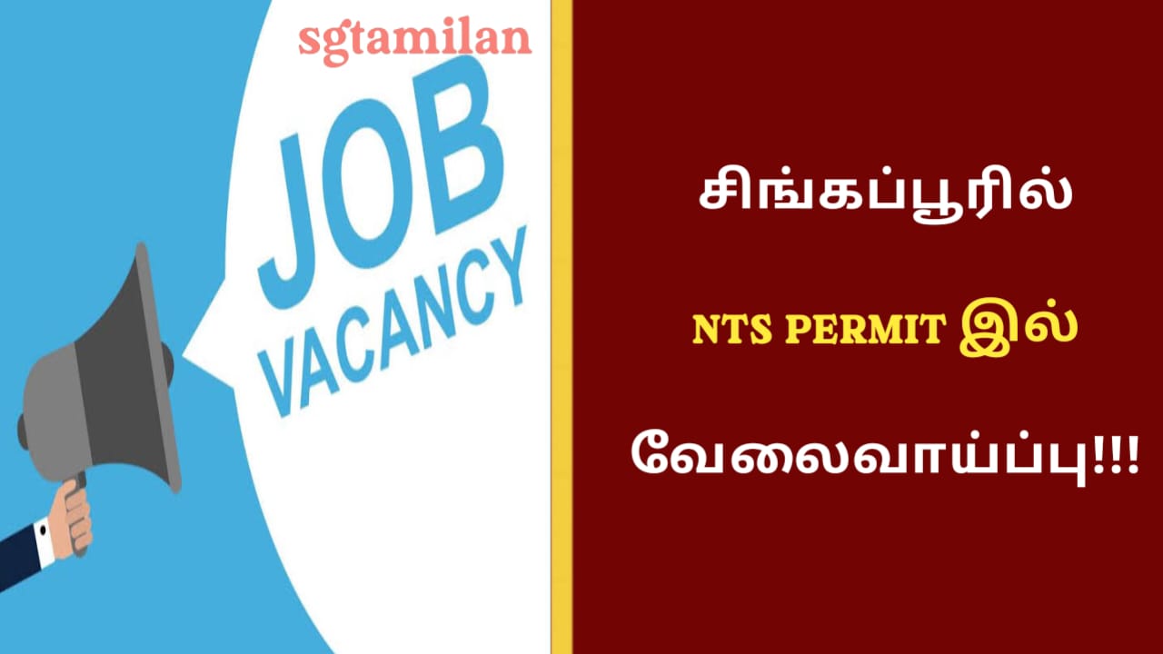 சிங்கப்பூரில் NTS Permit இல் வேலை வாய்ப்பு!!