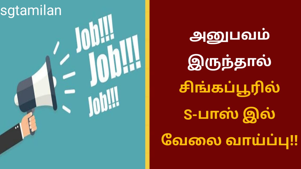 அனுபவம் இருந்தால் சிங்கப்பூரில் S-பாஸ் இல் வேலை வாய்ப்பு!!