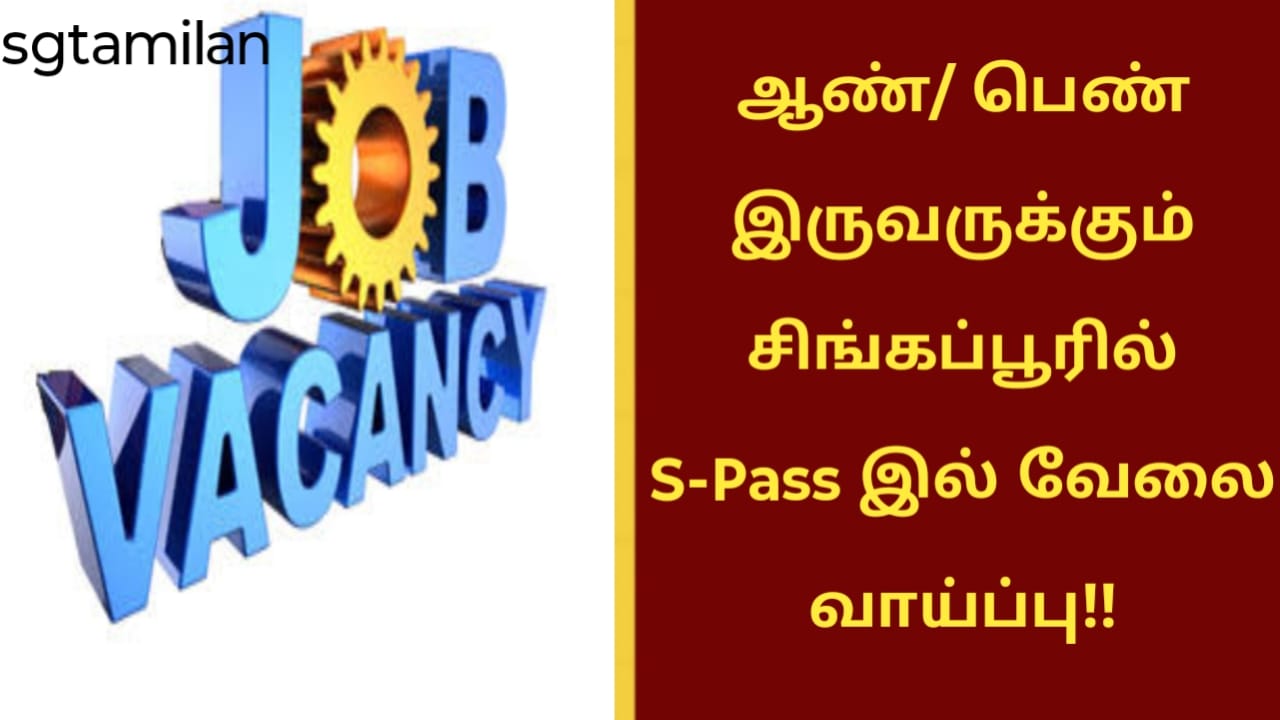 ஆண்/ பெண் இருவருக்கும் சிங்கப்பூரில் S-Pass இல் வேலை வாய்ப்பு!!