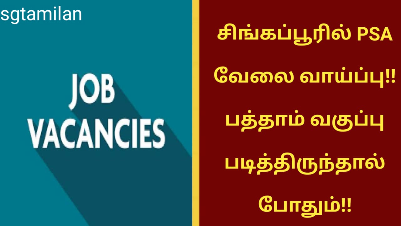சிங்கப்பூரில் PSA வேலை வாய்ப்பு!! பத்தாம் வகுப்பு படித்திருந்தால் போதும்!!