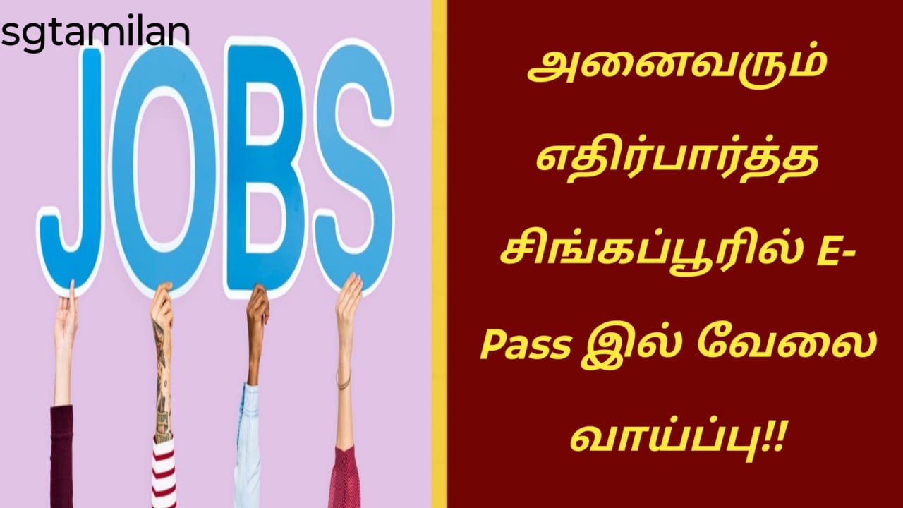 அனைவரும் எதிர்பார்த்த சிங்கப்பூரில் E- Pass இல் வேலை வாய்ப்பு!!