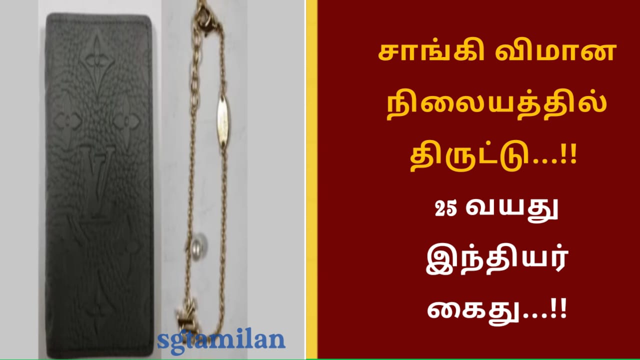 சாங்கி விமான நிலையத்தில் திருட்டு…!! 25 வயது இந்தியர் கைது…!!