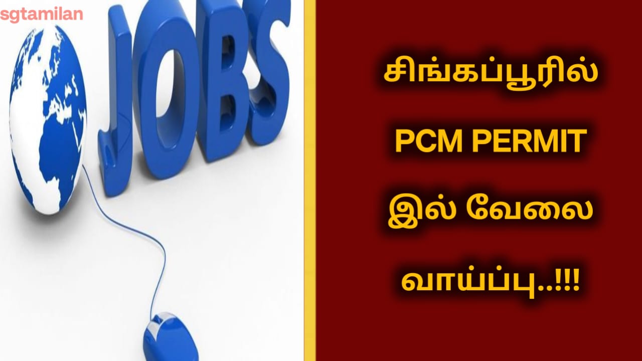 சிங்கப்பூரில் PCM PERMIT இல் வேலை வாய்ப்பு..!!!