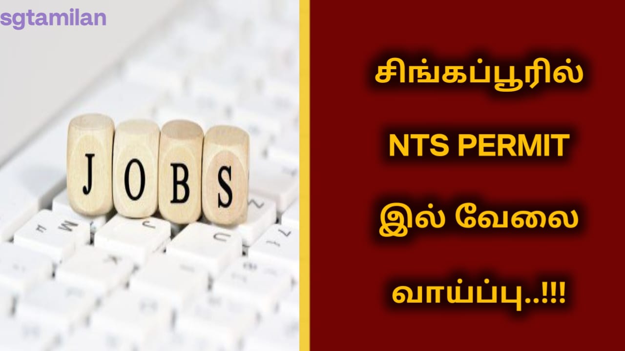 சிங்கப்பூரில் NTS PERMIT இல் வேலை வாய்ப்பு..!!