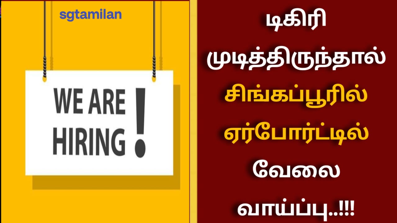 டிகிரி முடித்திருந்தால் சிங்கப்பூரில் ஏர்போர்ட்டில் வேலை வாய்ப்பு..!!!