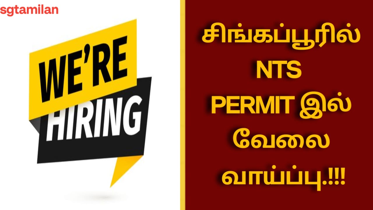 சிங்கப்பூரில் NTS Permit இல் வேலை வாய்ப்பு!!