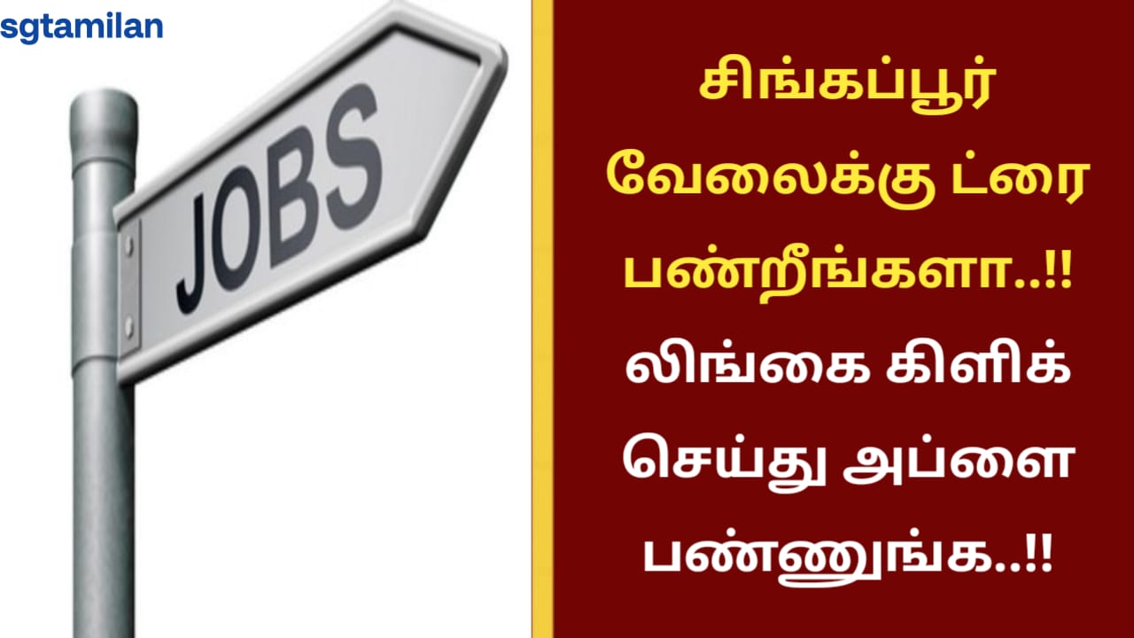 சிங்கப்பூர் வேலைக்கு ட்ரை பண்றீங்களா..!! லிங்கை கிளிக் செய்து அப்ளை பண்ணுங்க..!!