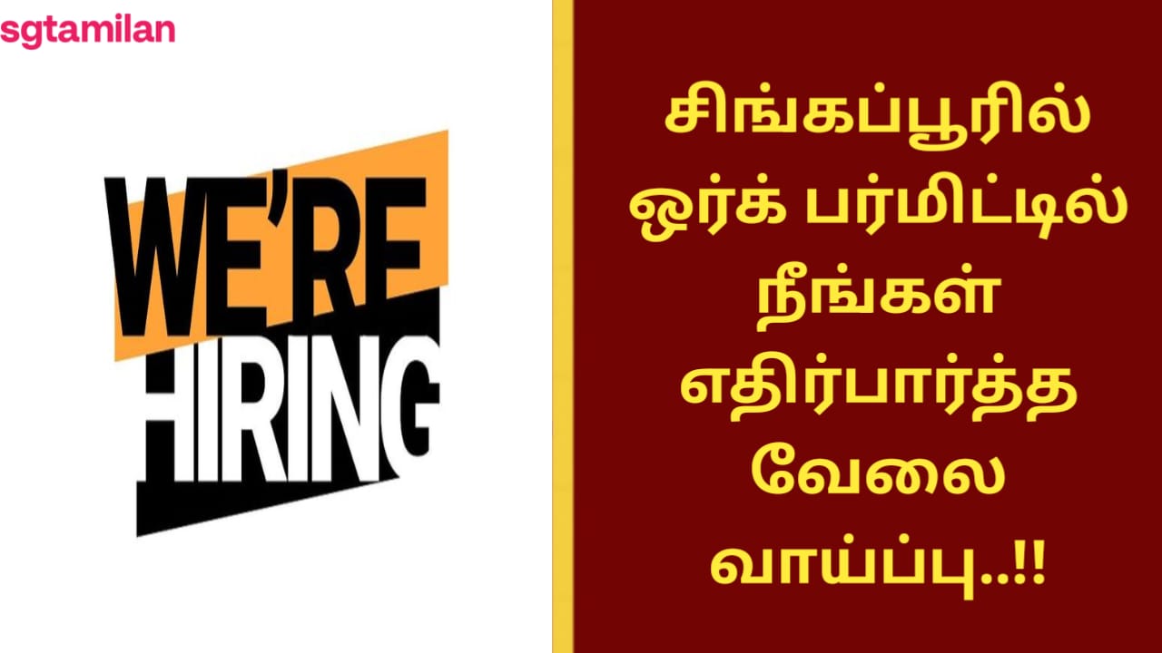சிங்கப்பூரில் ஒர்க் பர்மிட்டில் நீங்கள் எதிர்பார்த்த வேலை வாய்ப்பு..!!