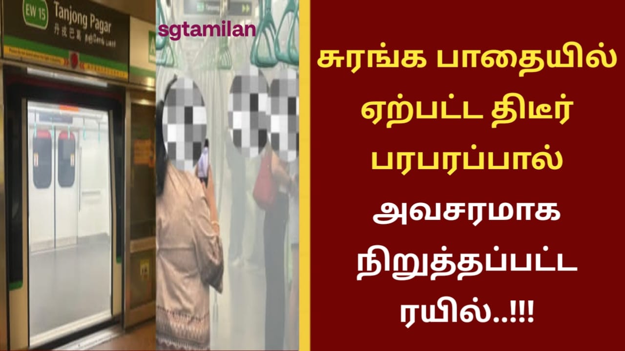 சுரங்க பாதையில் ஏற்பட்ட திடீர் பரபரப்பால் அவசரமாக நிறுத்தப்பட்ட ரயில்..!!!