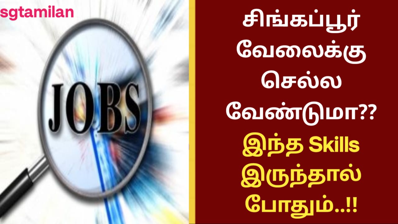 சிங்கப்பூர் வேலைக்கு செல்ல வேண்டுமா?? இந்த Skills இருந்தால் போதும்..!!