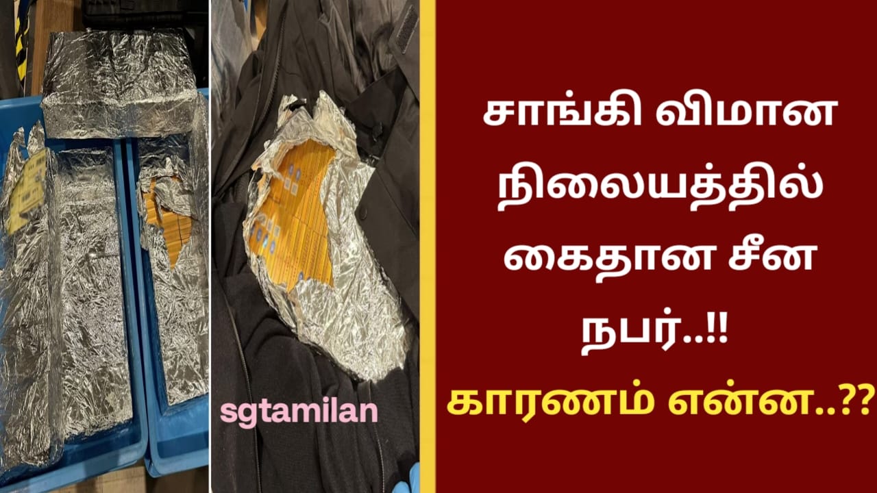 சாங்கி விமான நிலையத்தில் கைதான சீன நபர்..!! காரணம் என்ன..??