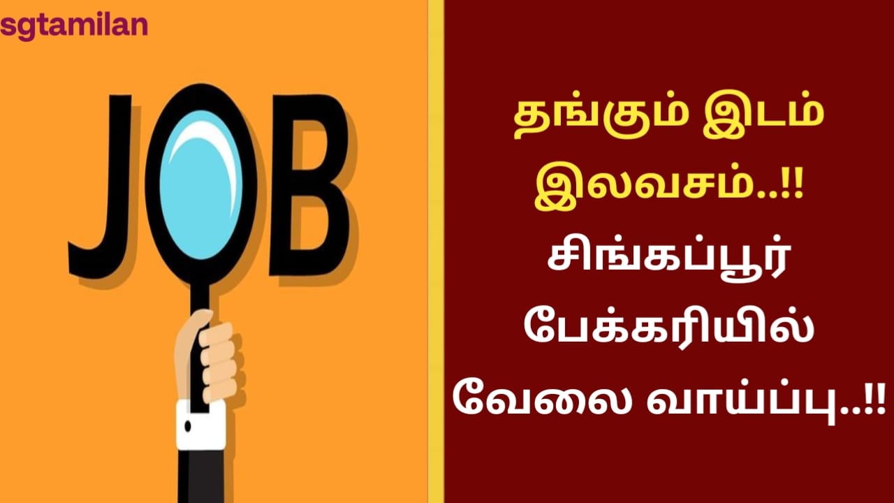 தங்கும் இடம் இலவசம்..!! சிங்கப்பூர் பேக்கரியில் வேலை வாய்ப்பு..!!