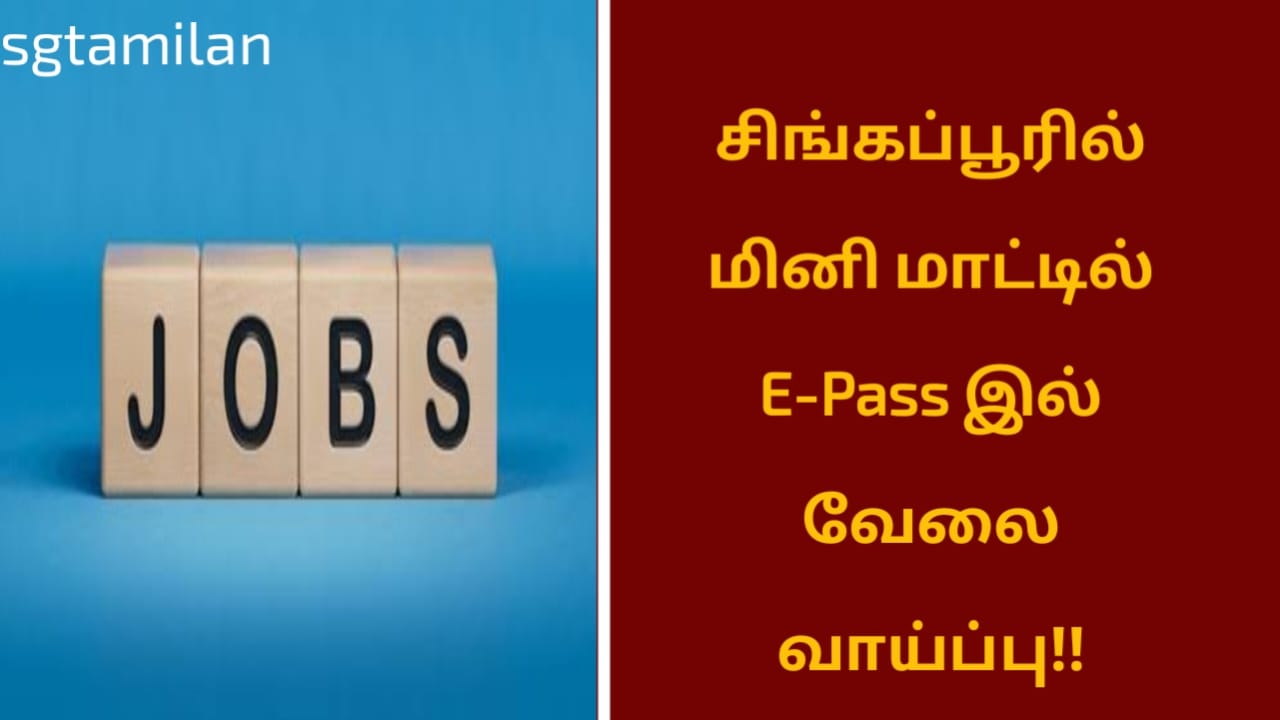 சிங்கப்பூரில் மினி மாட்டில் E-Pass இல் வேலை வாய்ப்பு!!