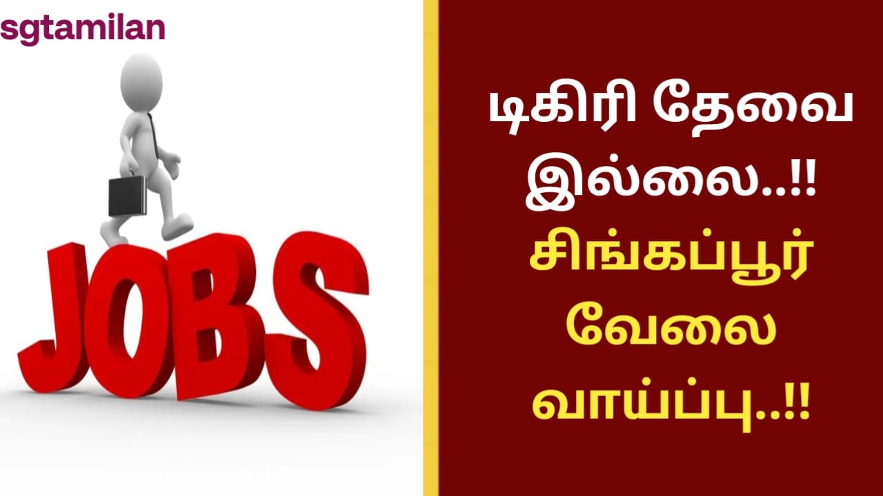 டிகிரி தேவை இல்லை..!! சிங்கப்பூர் வேலை வாய்ப்பு..!!