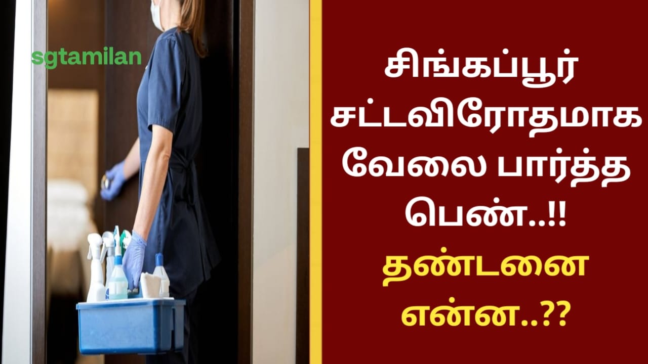 சிங்கப்பூர் சட்டவிரோதமாக வேலை பார்த்த பெண்..!! தண்டனை என்ன..??