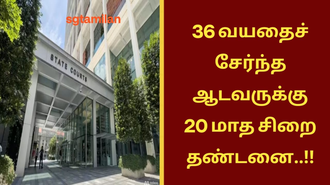 36 வயதைச் சேர்ந்த ஆடவருக்கு 20 மாத சிறை தண்டனை..!!
