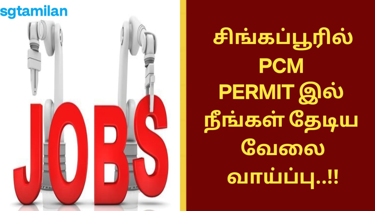 சிங்கப்பூரில் PCM PERMIT இல் நீங்கள் தேடிய வேலை வாய்ப்பு..!!