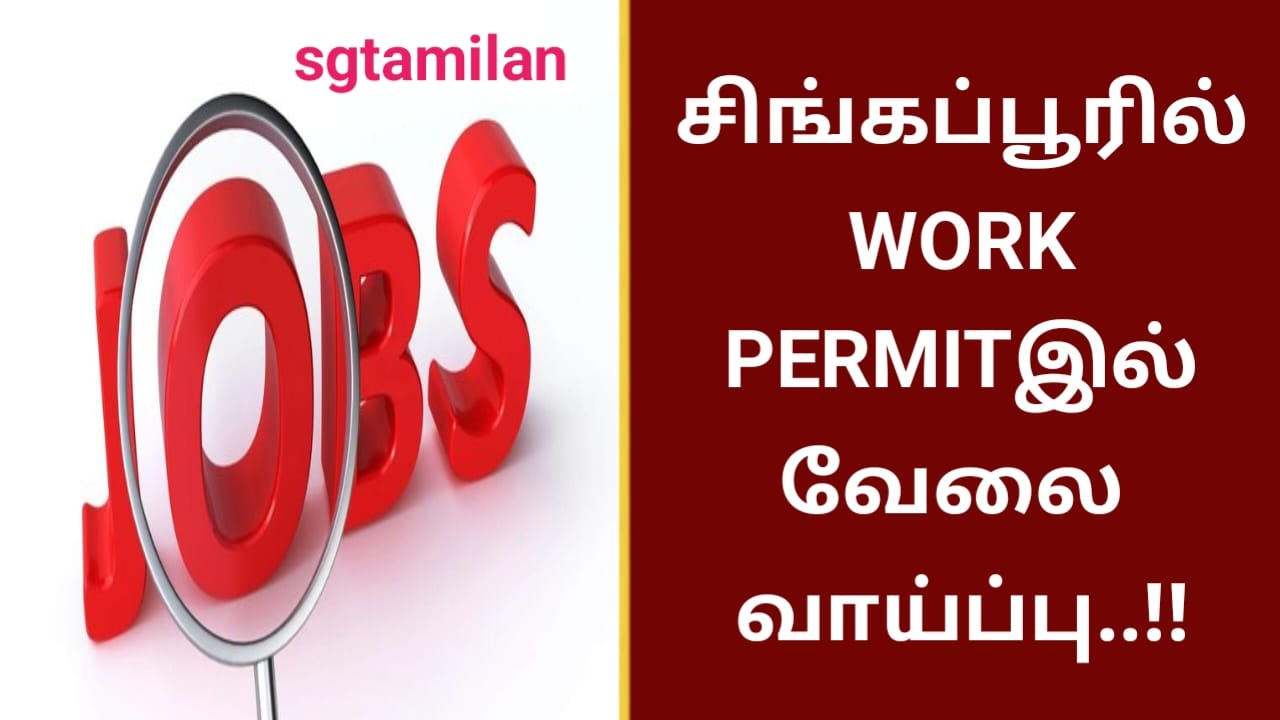 சிங்கப்பூரில் WORK PERMIT இல் வேலை வாய்ப்பு..!!