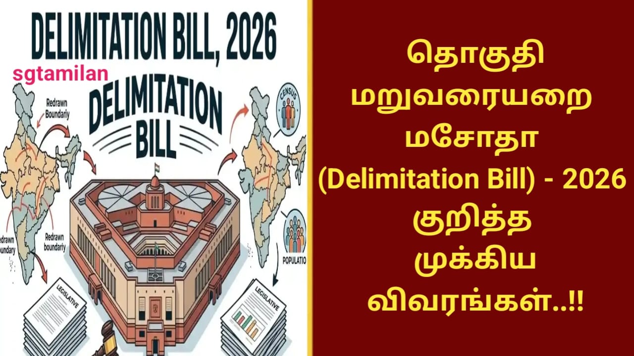தொகுதி மறுவரையறை மசோதா (Delimitation Bill) – 2026 குறித்த முக்கிய விவரங்கள்..!!