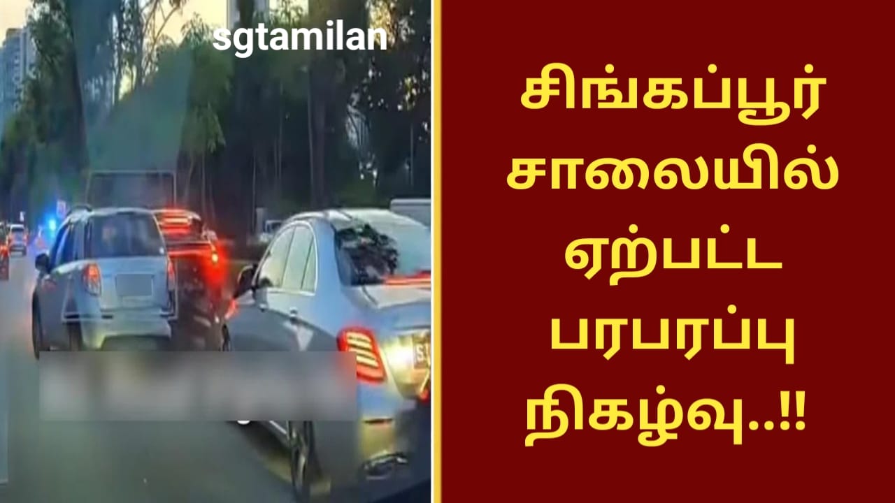 சிங்கப்பூர் சாலையில் ஏற்பட்ட பரபரப்பு நிகழ்வு..!!