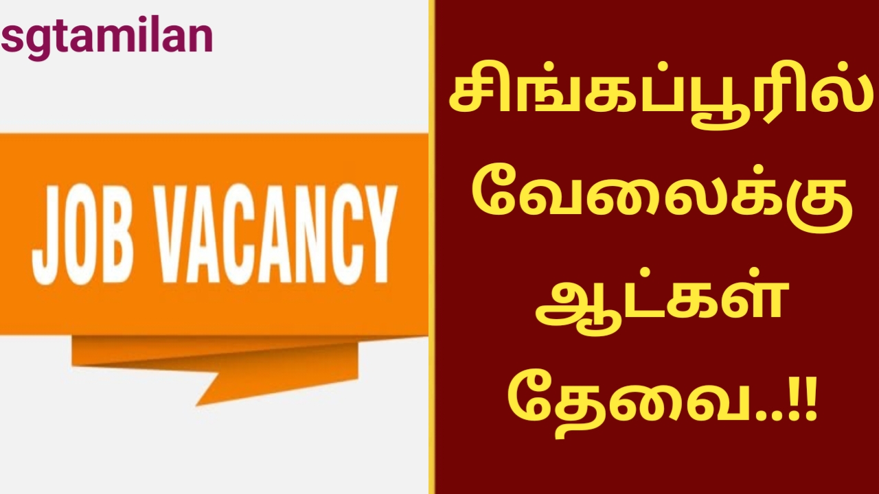 சிங்கப்பூரில் வேலைக்கு ஆட்கள் தேவை..!!