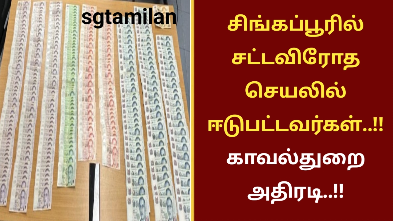 சிங்கப்பூரில் சட்டவிரோத செயலில் ஈடுபட்டவர்கள் கைது..!! காவல்துறை அதிரடி..!!