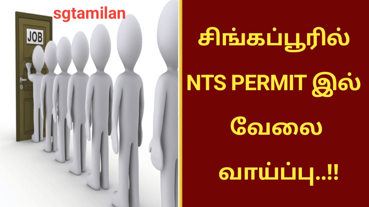 சிங்கப்பூரில் NTS PERMIT இல் வேலை வாய்ப்பு..!!
