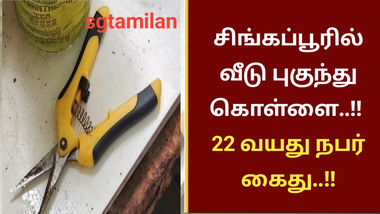 சிங்கப்பூரில் வீடு புகுந்து கொள்ளை..!! 22 வயது நபர் கைது..!!