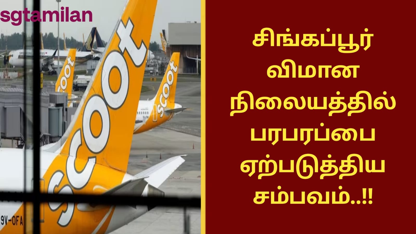 சிங்கப்பூர் விமான நிலையத்தில் பரபரப்பை ஏற்படுத்திய சம்பவம்..!!