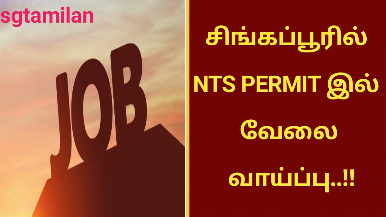 சிங்கப்பூரில் NTS PERMIT இல் வேலை வாய்ப்பு..!!