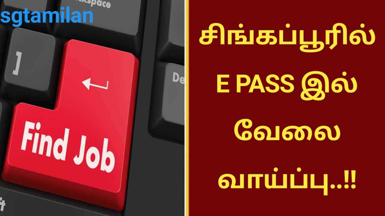 சிங்கப்பூரில் E PASS இல் வேலை வாய்ப்பு..!!