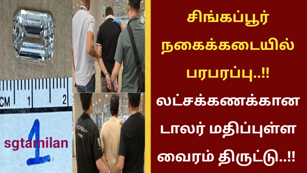 சிங்கப்பூர் நகை கடையில் பரபரப்பு..!! லட்சக்கணக்கான டாலர் மதிப்புள்ள வைரம் திருட்டு..!!