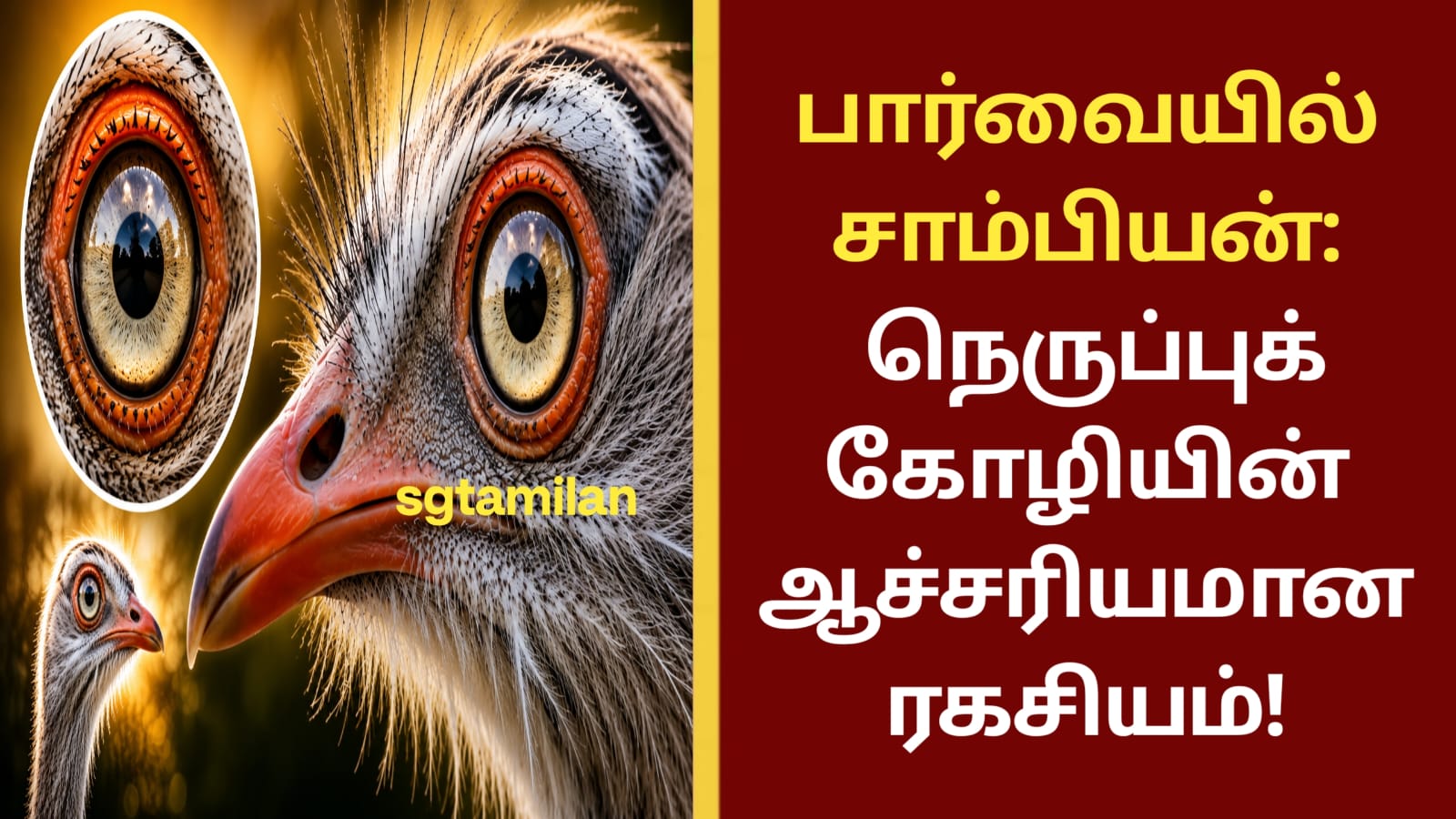 பார்வையில் சாம்பியன்: நெருப்புக்கோழியின் ஆச்சரியமான ரகசியம்..!!