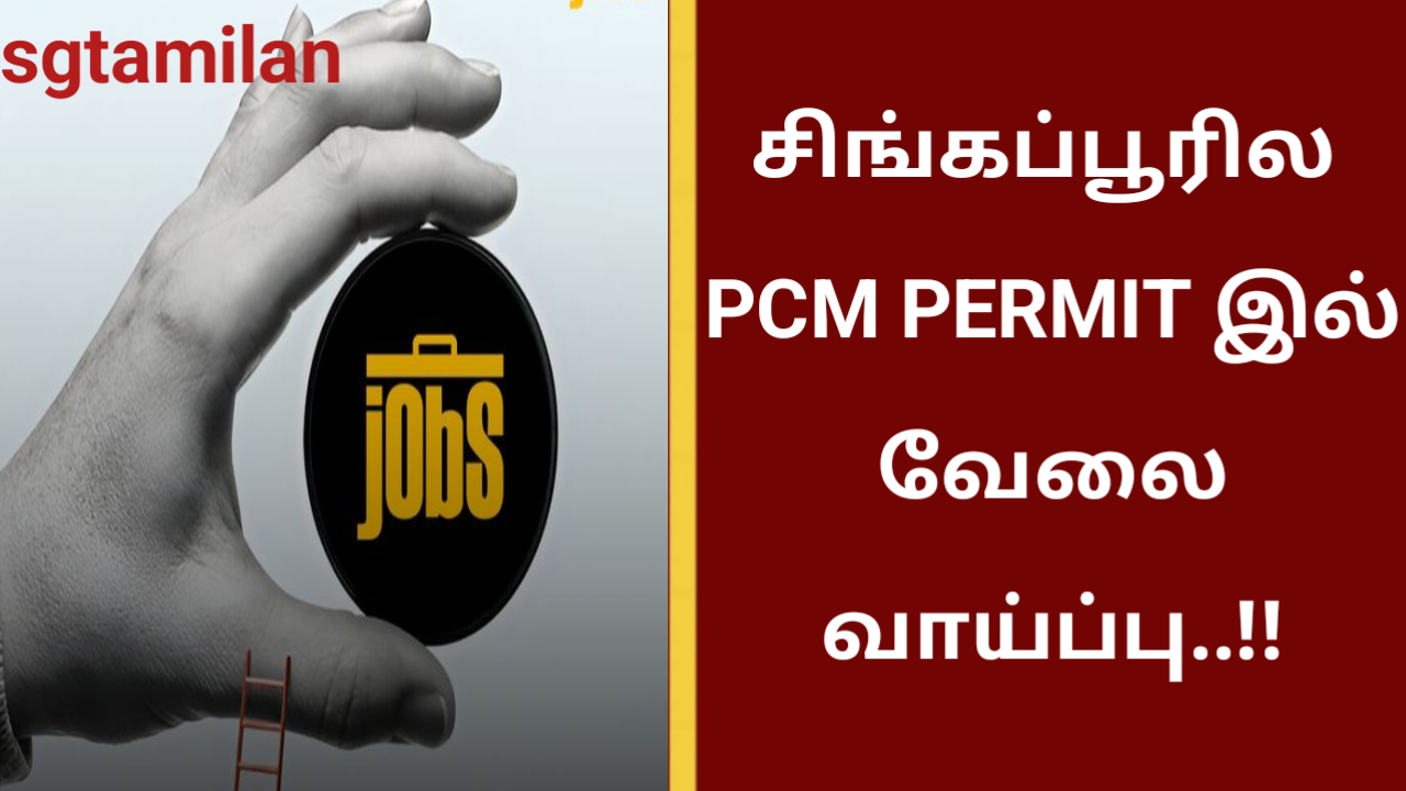 சிங்கப்பூரில் PCM PERMIT இல் வேலை வாய்ப்பு..!!