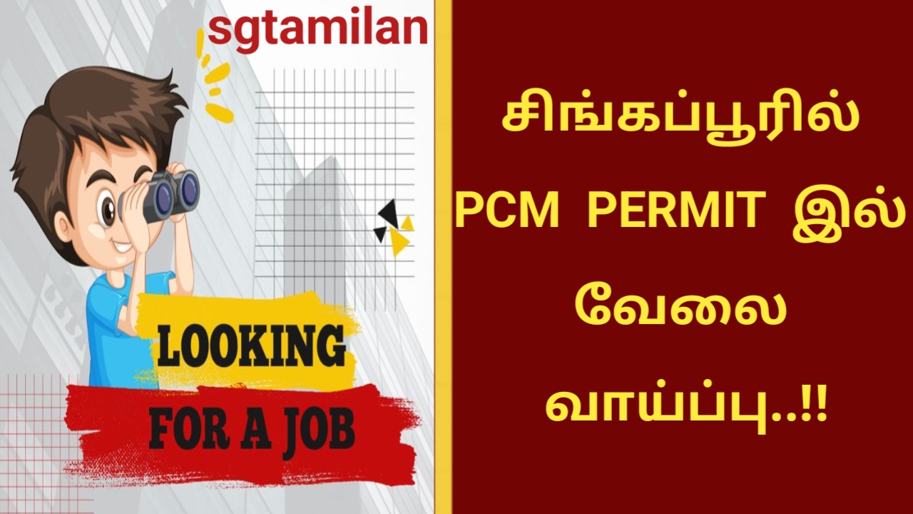 சிங்கப்பூரில் PCM PERMIT இல் வேலை வாய்ப்பு..!!