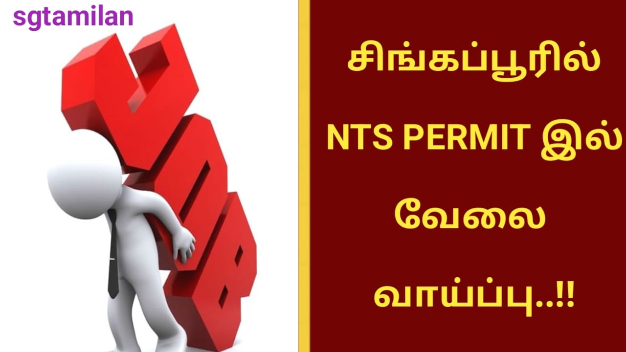 சிங்கப்பூரில் NTS PERMIT இல் வேலை வாய்ப்பு..!!