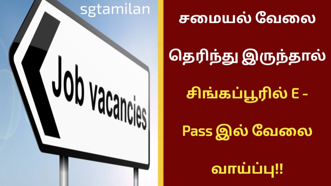 சமையல் வேலை தெரிந்து இருந்தால் சிங்கப்பூரில் E – Pass இல் வேலை வாய்ப்பு!!