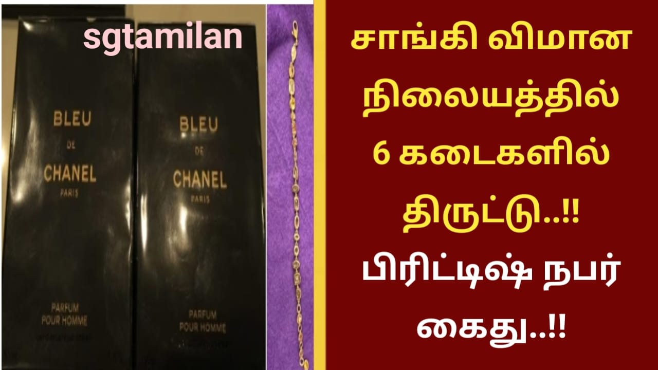 சாங்கி விமான நிலையத்தில் 6 கடைகளில் திருட்டு..!! பிரிட்டிஷ் நபர் கைது..!!