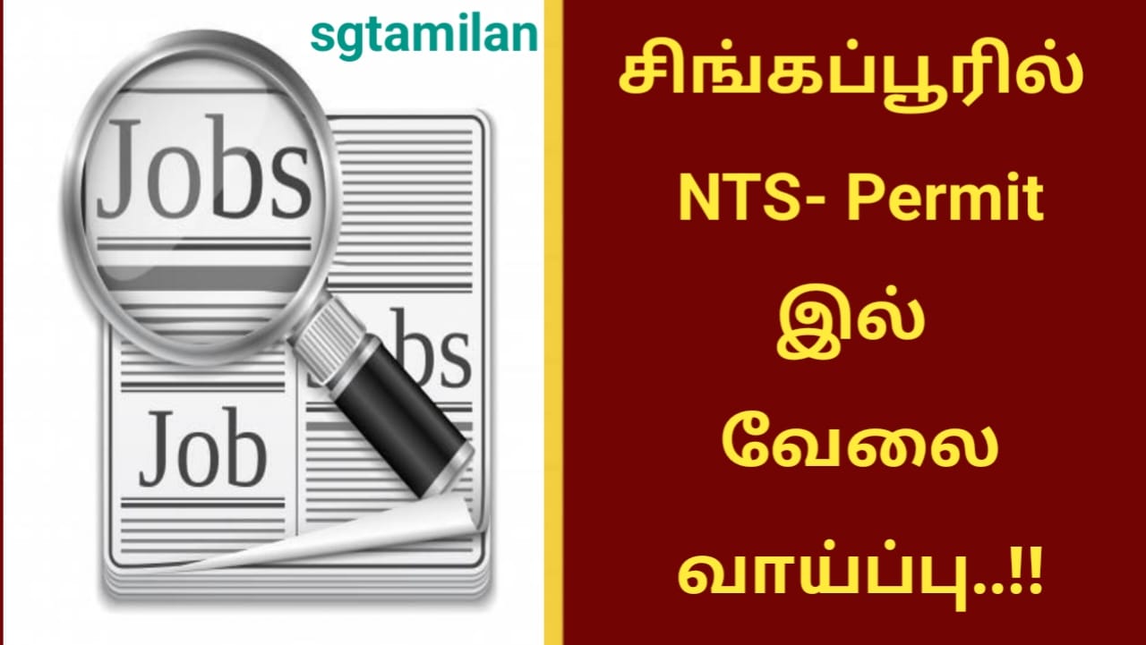 சிங்கப்பூரில் NTS- Permit இல் வேலை வாய்ப்பு..!!