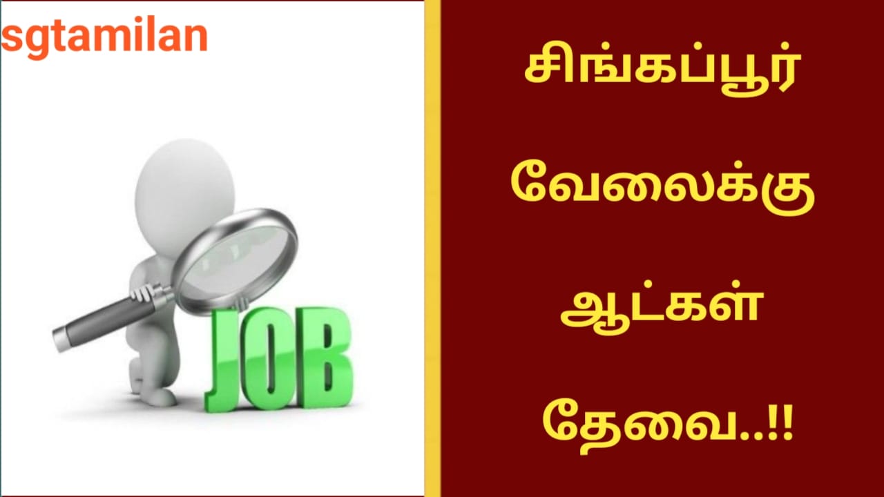 சிங்கப்பூர் வேலைக்கு ஆட்கள் தேவை..!!